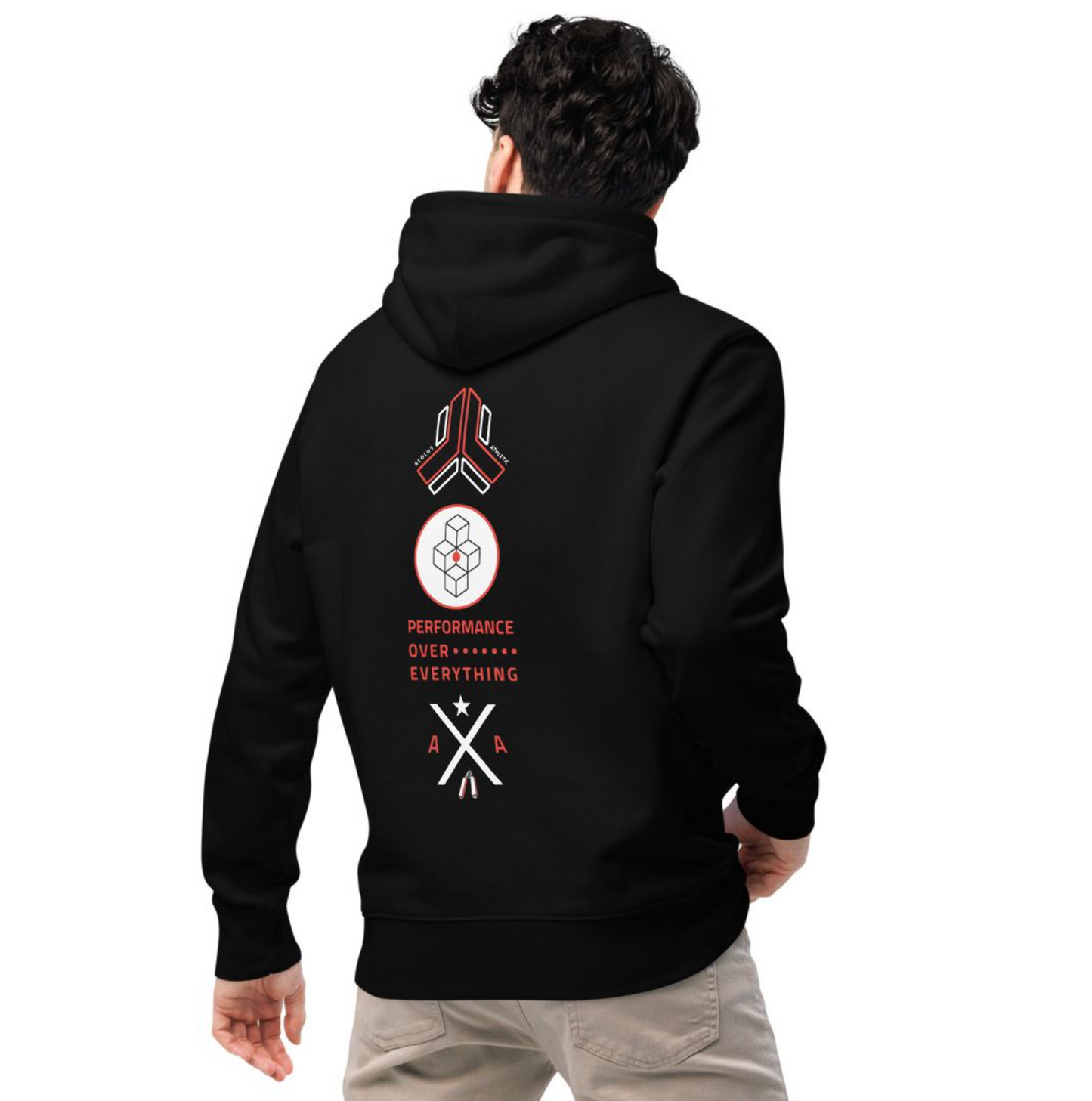 The spine of performance Elements - Premium Eco Hoodie – 100% Organic Cotton : Design One