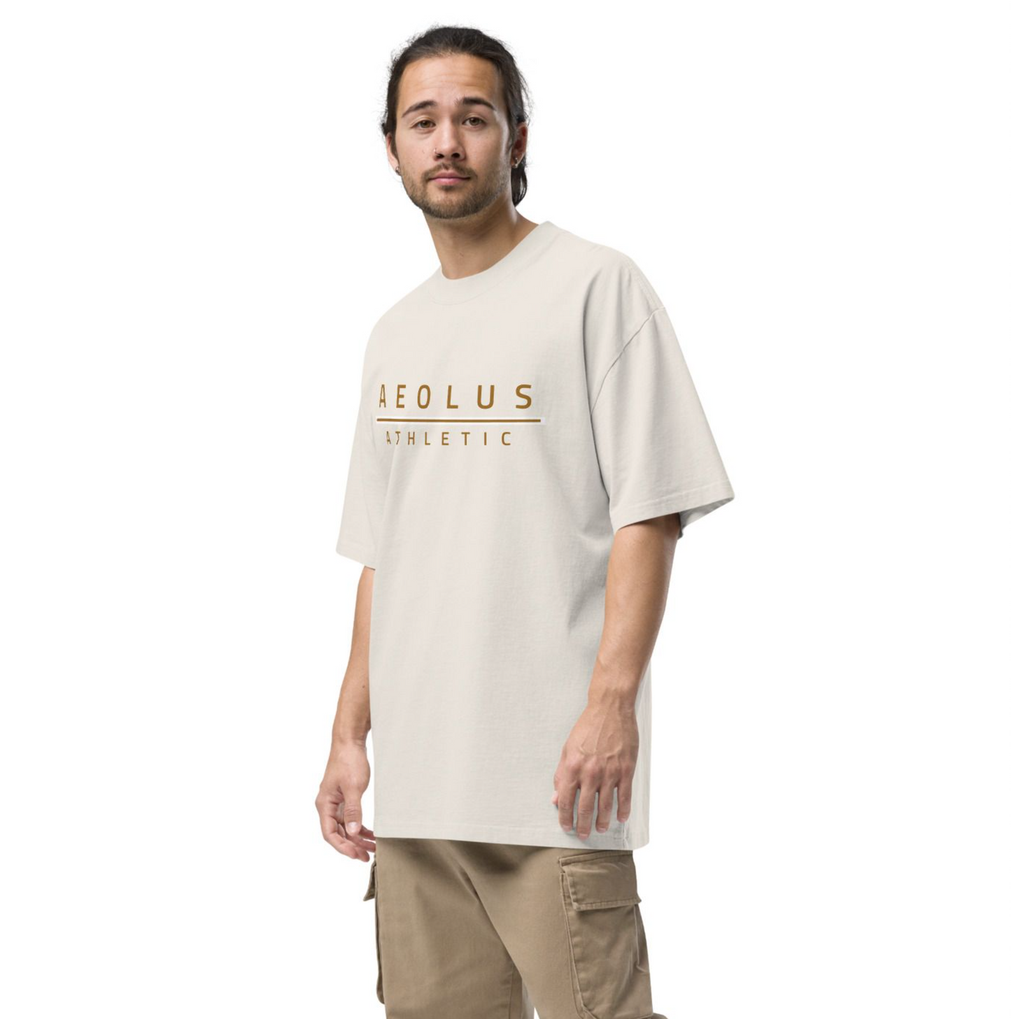 White & gold - Oversized faded t-shirt