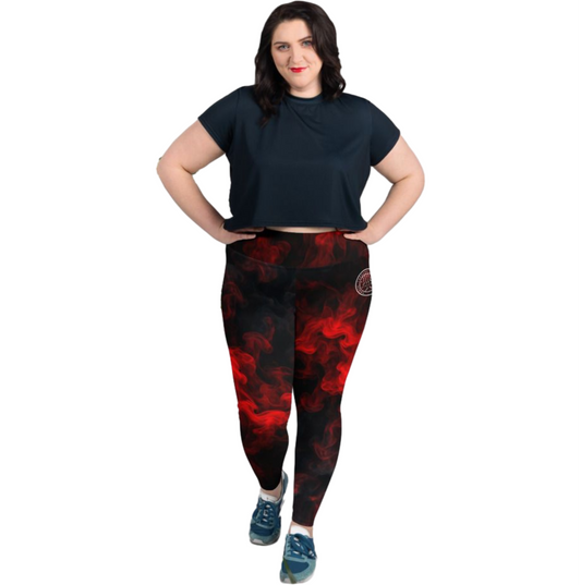 Red smoke - Plus Size Leggings