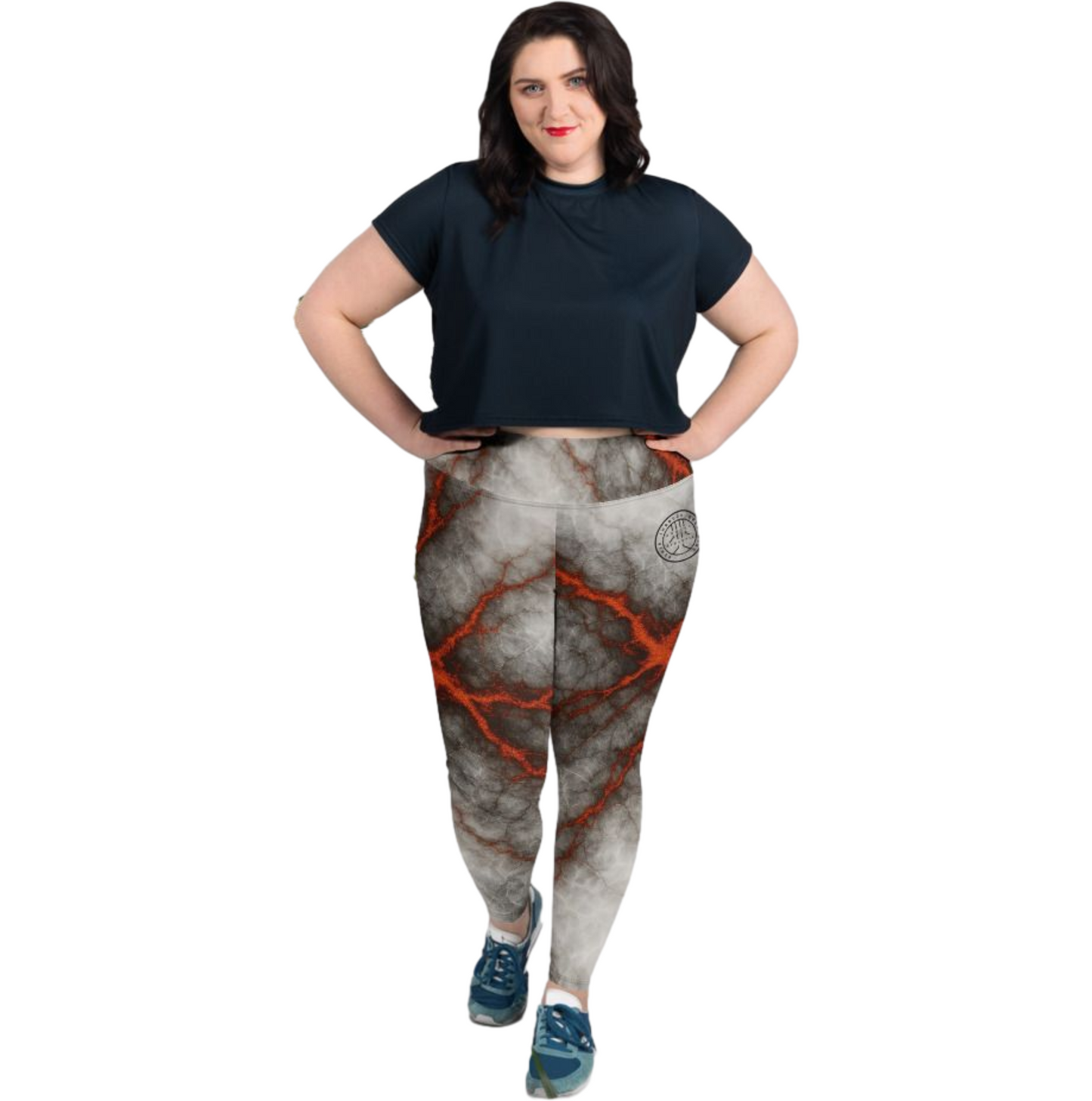 Red lightning in the dark - Plus Size Leggings