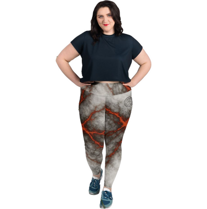 Red lightning in the dark - Plus Size Leggings