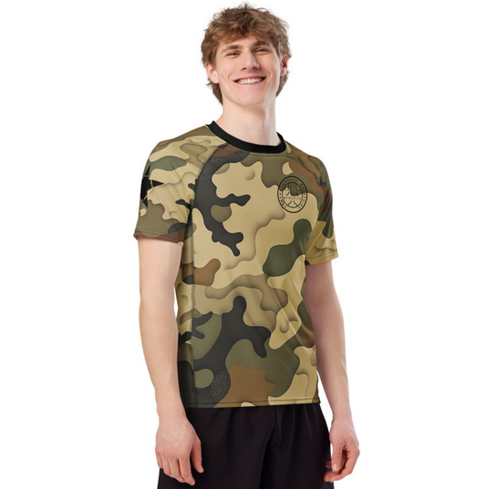 Military Camo - Premium recycled rash guard – UPF 50+ performance shield