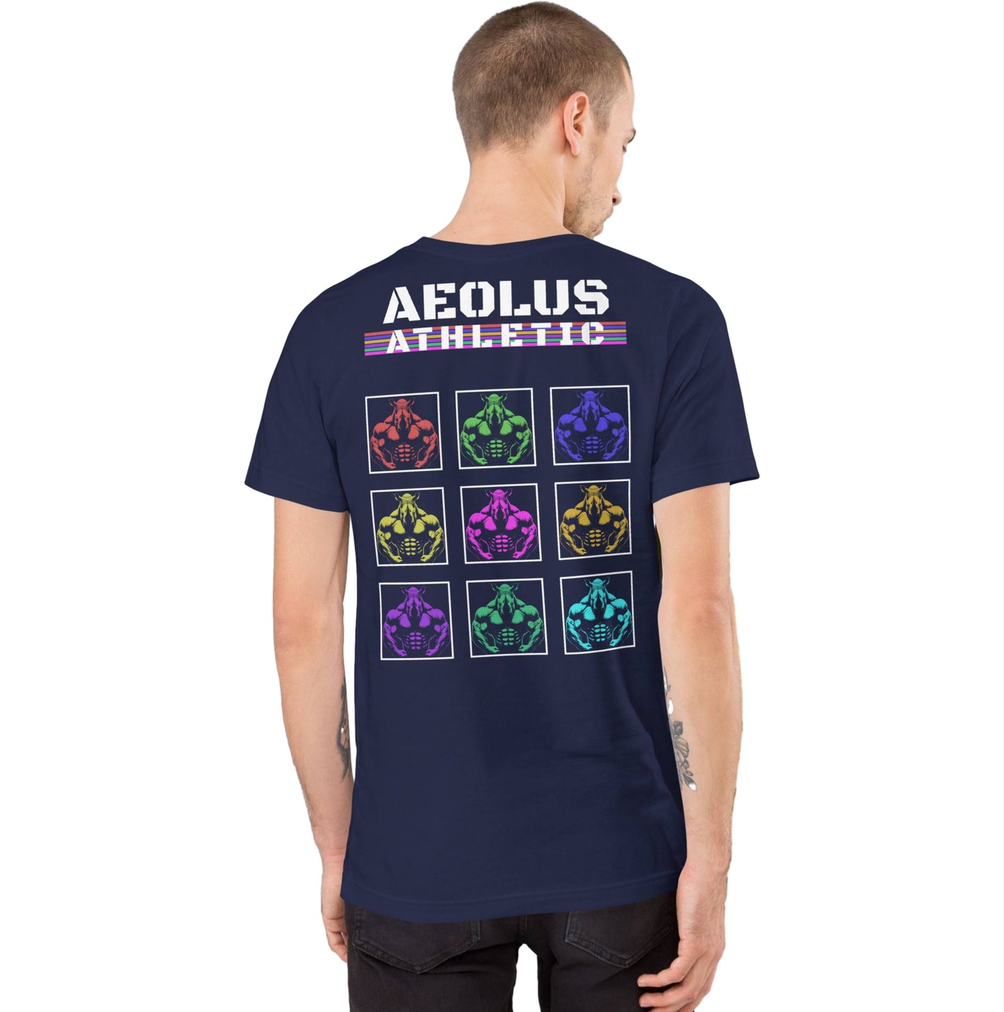 Multicolored Rhinos - Unisex Training T Shirt, Pre Shrunk Cotton