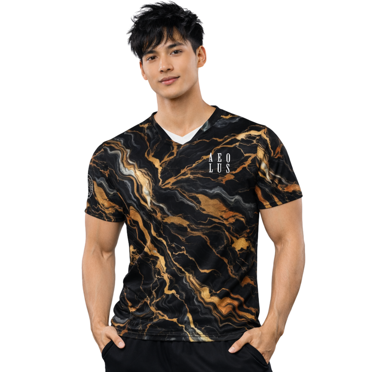 Black & Yellow - andningsbar sporttröja i 100% återvunnet polyester