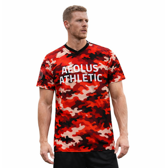 Red Camo - andningsbar sporttröja i 100% återvunnet polyester