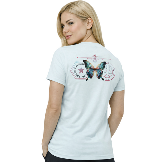 Multicolored Butterfly - Unisex Training T Shirt, Pre Shrunk Cotton