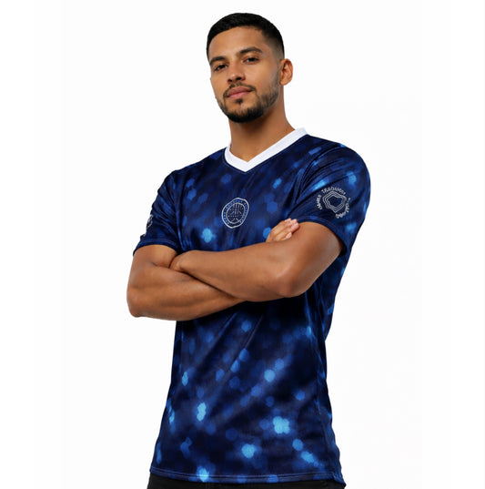 Dark blue camo - andningsbar sporttröja i 100% återvunnet polyester