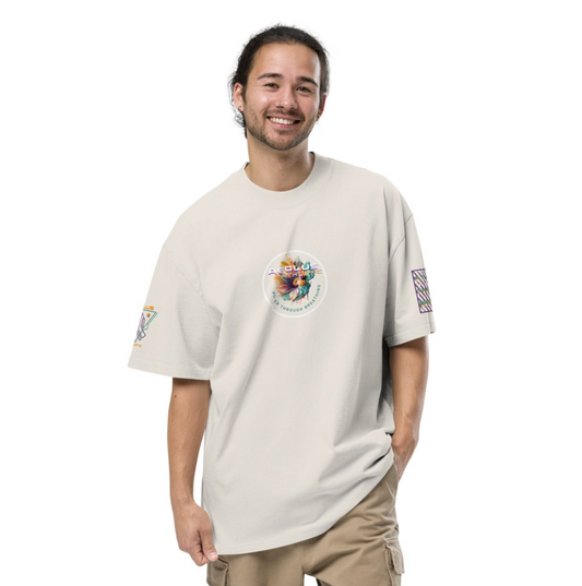Elements - Oversized faded t-shirt : Flower One