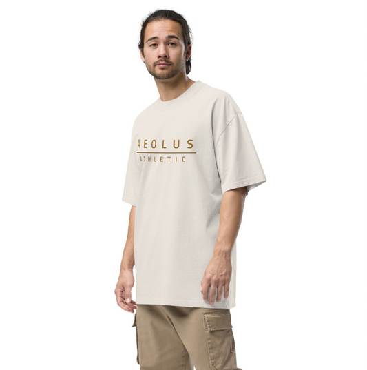 White & gold  - Oversized faded t-shirt