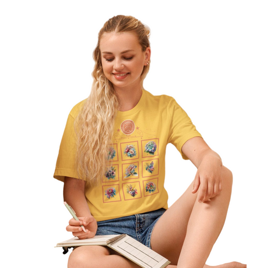 Boxed in flowers - Unisex t-shirt