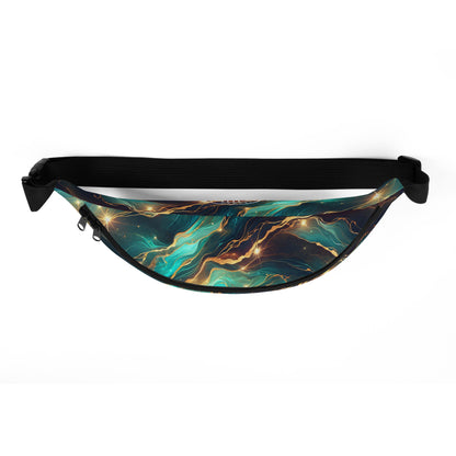 Green and gold marble - Fanny Pack