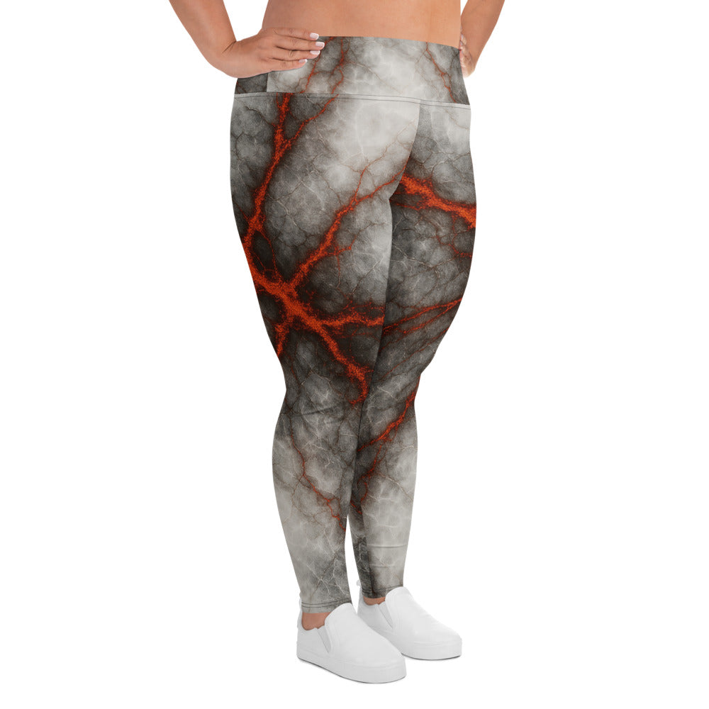 Red lightning in the dark - Plus Size Leggings