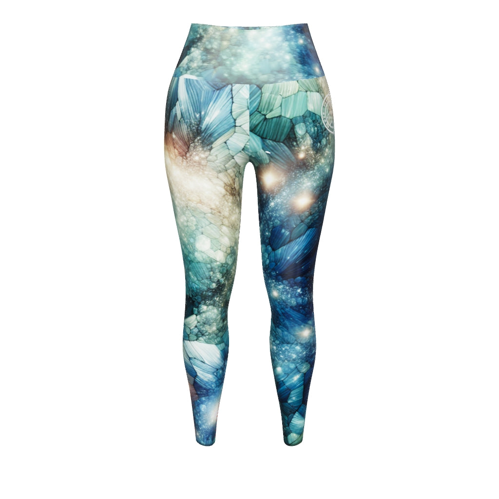 Blue & Green crystal - Yoga Leggings
