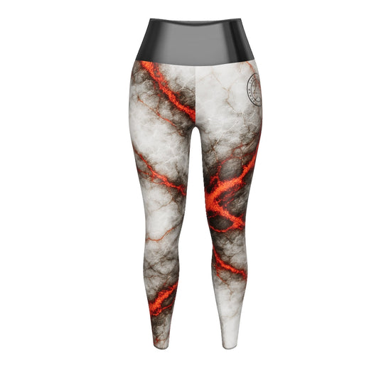 Dustblack and red - Yoga Leggings