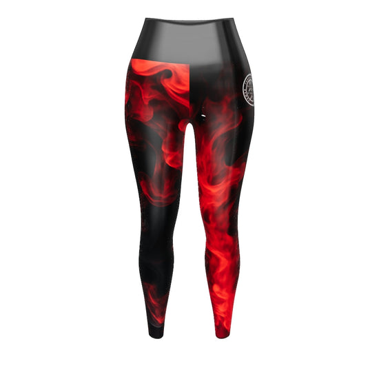red smoke - Yoga Leggings